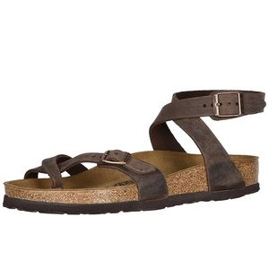 Birkenstock Women Yara Leather Ankle Strap Sandal